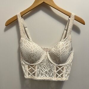 Victoria's Secret Lace Bustier - Cream